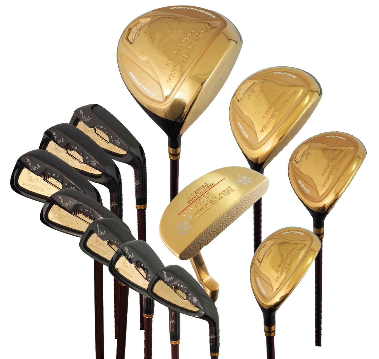 MUTSUMI HONMA Ladies Packaged Golf Set Premium Red